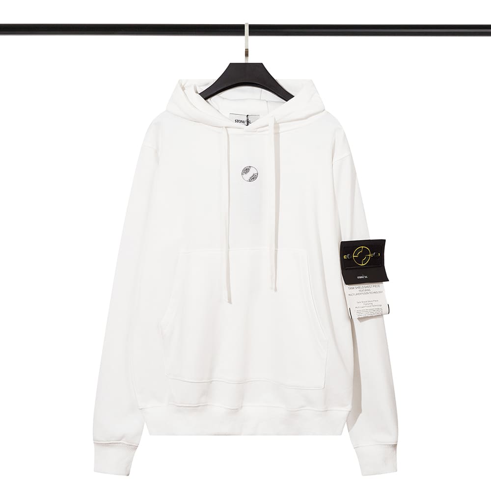 Stone Island Embroidered Icon Hoodie Pullover for Men and Women
