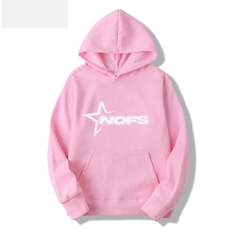 NOFS Letter Nofs Hoodie Gothic Punk Rock Pullover for Men and Women