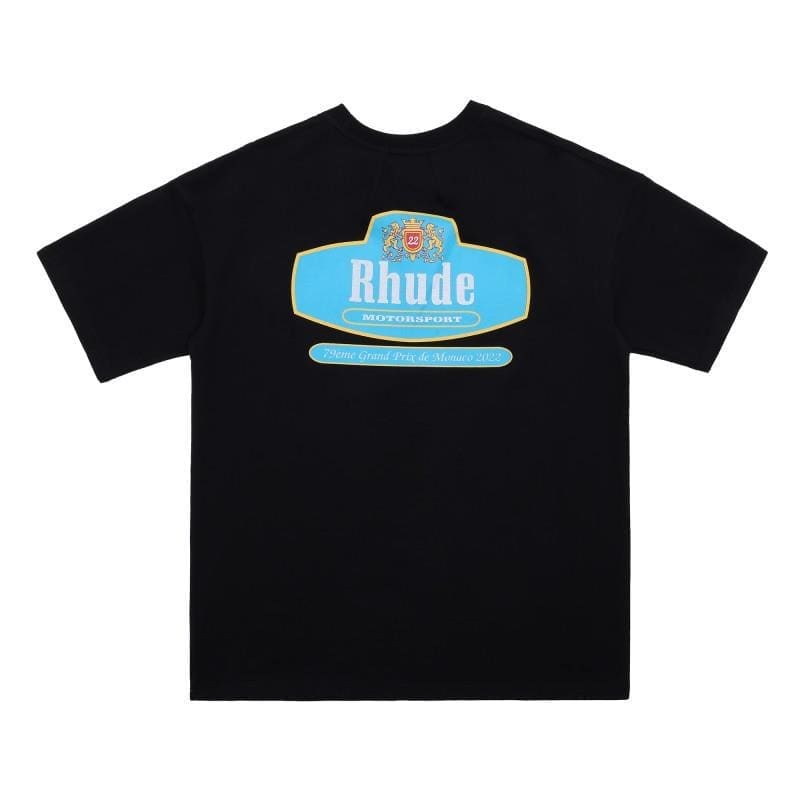 High Street Loose Oversized American Fashion Brand RHUDE Printed Short Sleeve T-Shirt for Couples