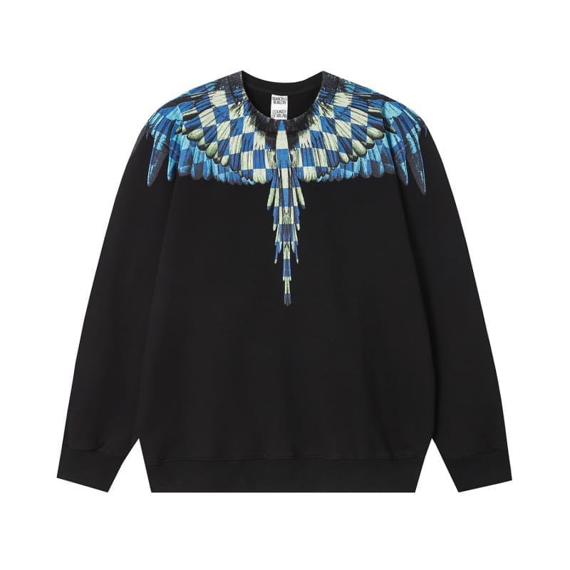 Marcelo Burlon Colorful Feather Phantom Wings Sweater Lightning Blade Hoodie