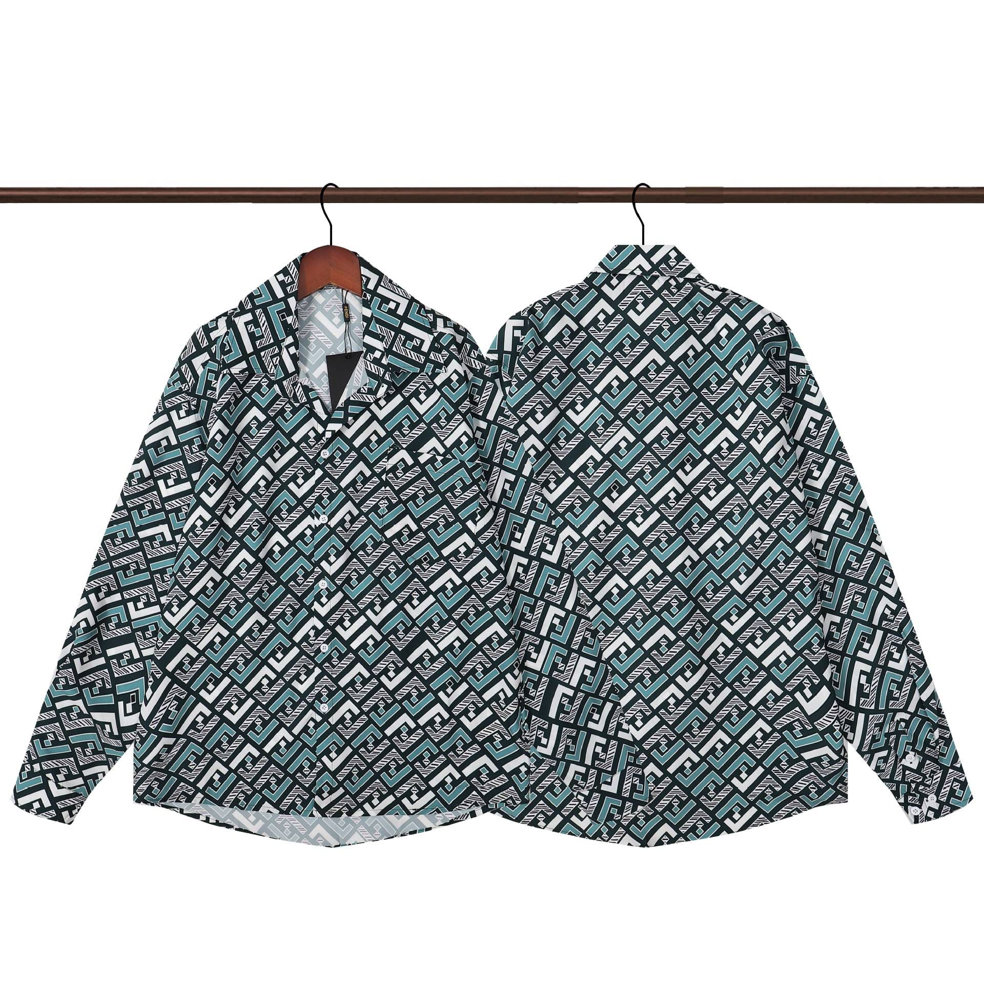 Casablanca Printed Long Sleeve Beach Shirt for Men