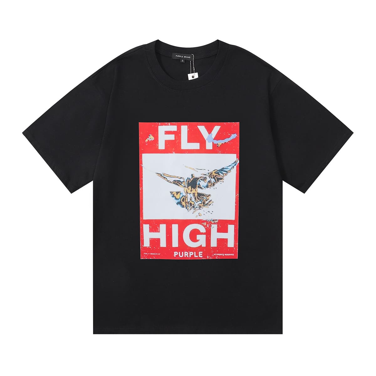 pu*re b*and loose cotton t-shirt round neck short sleeves for men