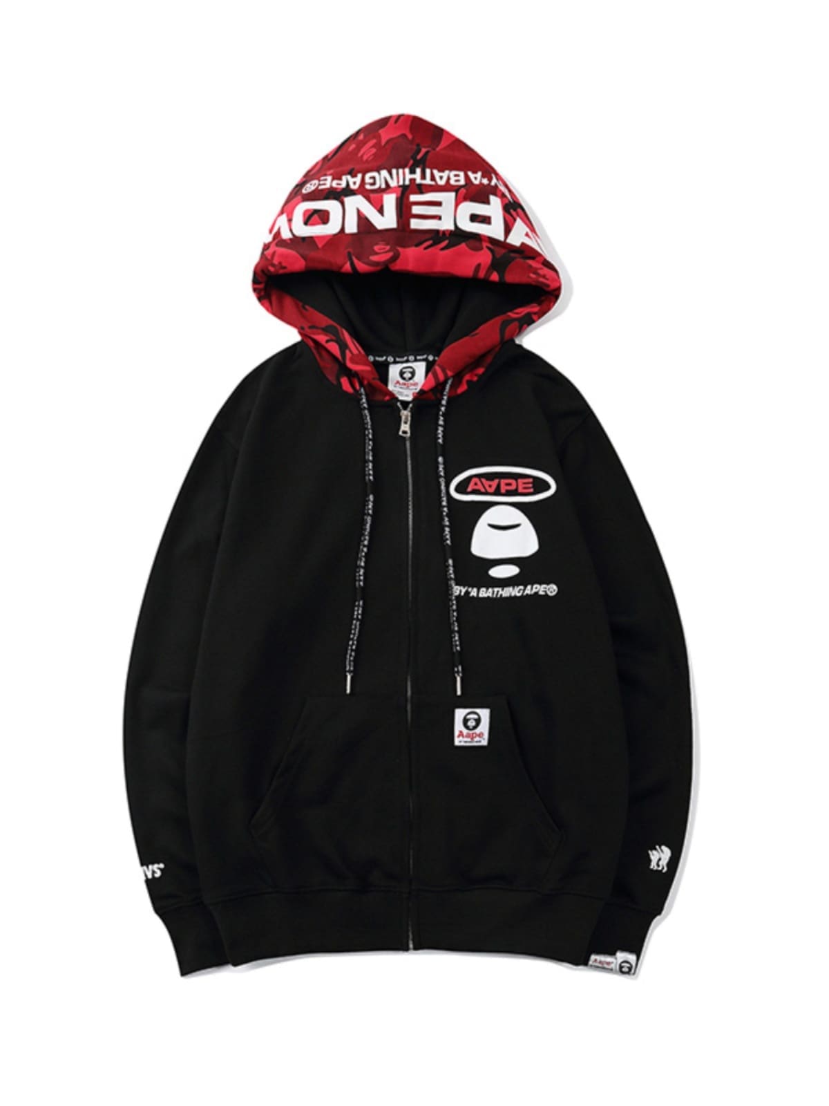 AAPE Ape Head Camouflage Zip Hoodie for Men and Women