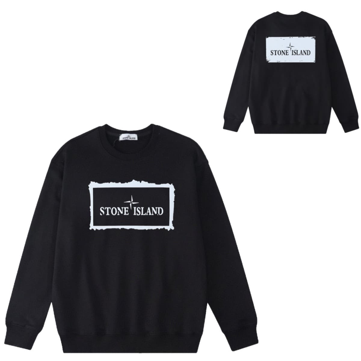 Stone Island Compass Logo Long Sleeve Minimalist Sweater