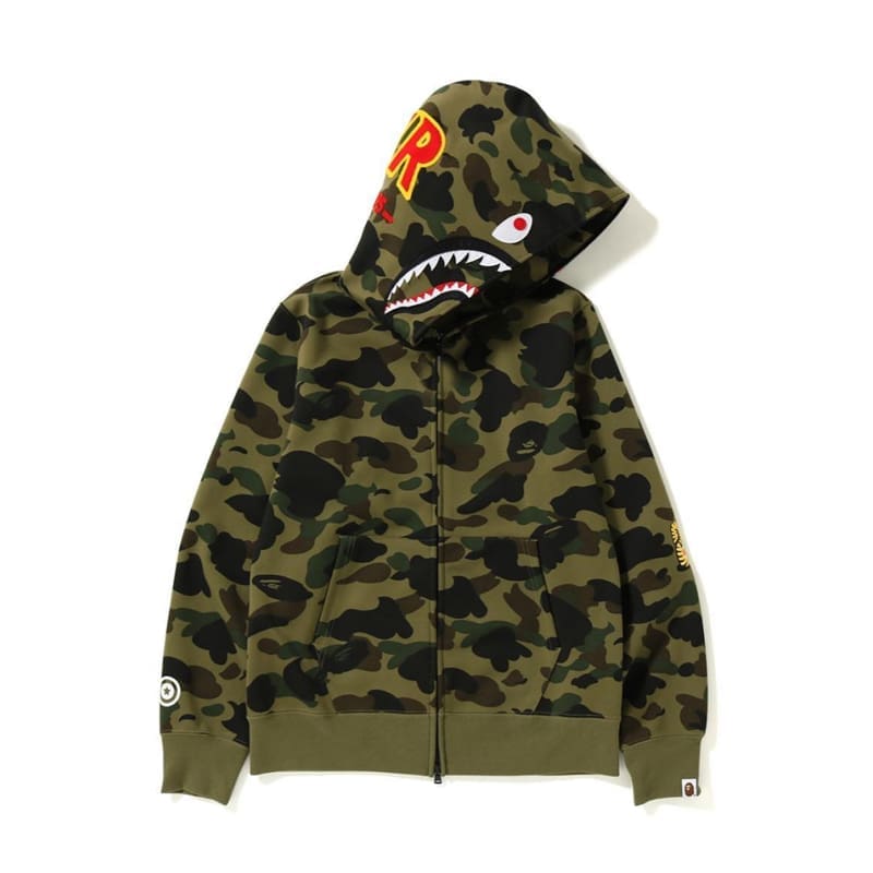 AAPE Ape Head Camouflage Zip Hoodie for Men and Women