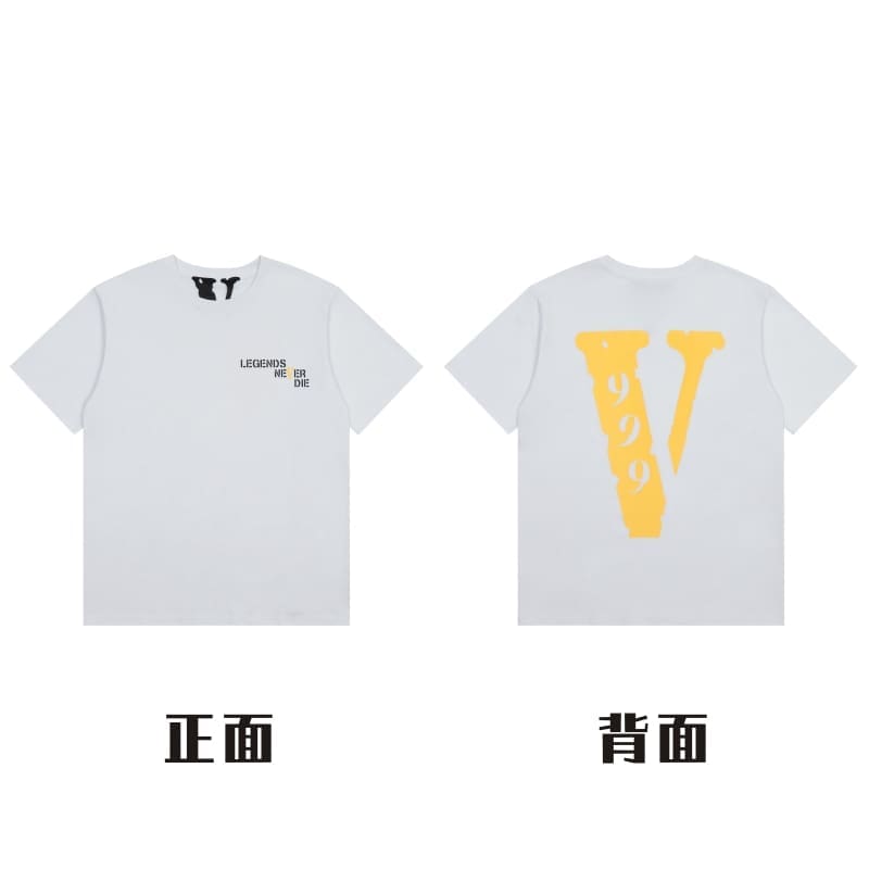 VLONE Large V Short Sleeve T-Shirt High Street Spring Summer Casual Wear