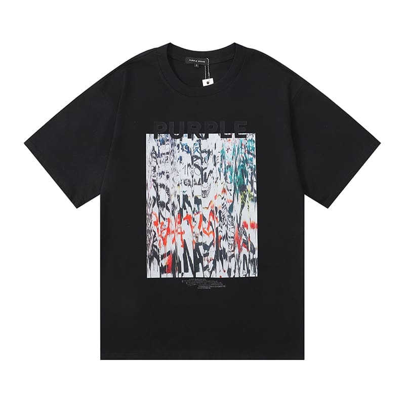 vlone fog pu*re b*and oil painting print t-shirt for men