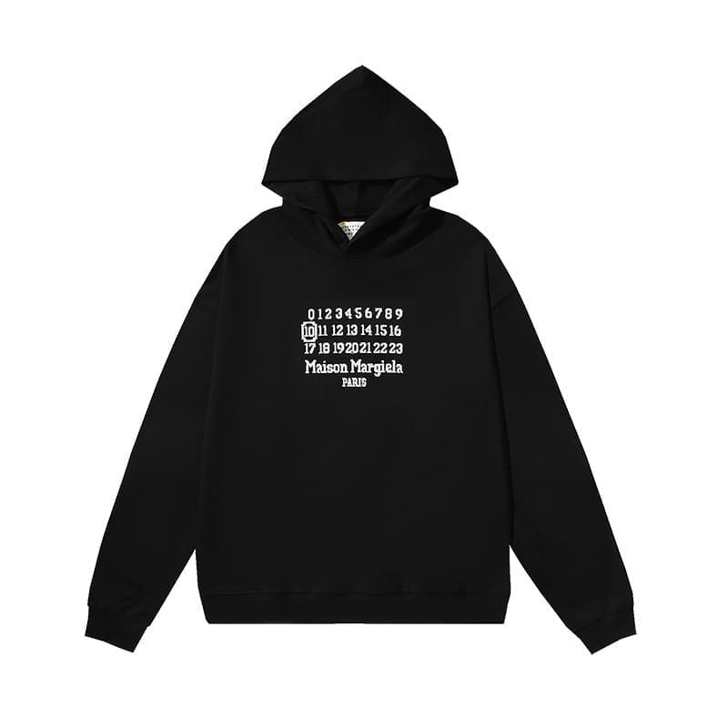 ma*s*n Ma*i*la mm6 embroidered digital hoodie for men and women