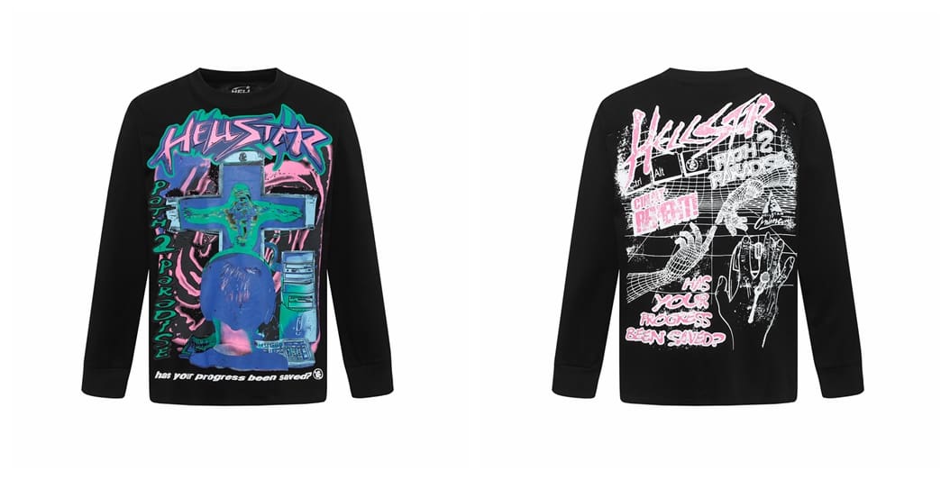 H*lst*r european and american high street fashion hip hop fashion brand men’s and women’s printed loose cotton crew neck bottoming shirt long sleeve t-shirt ins