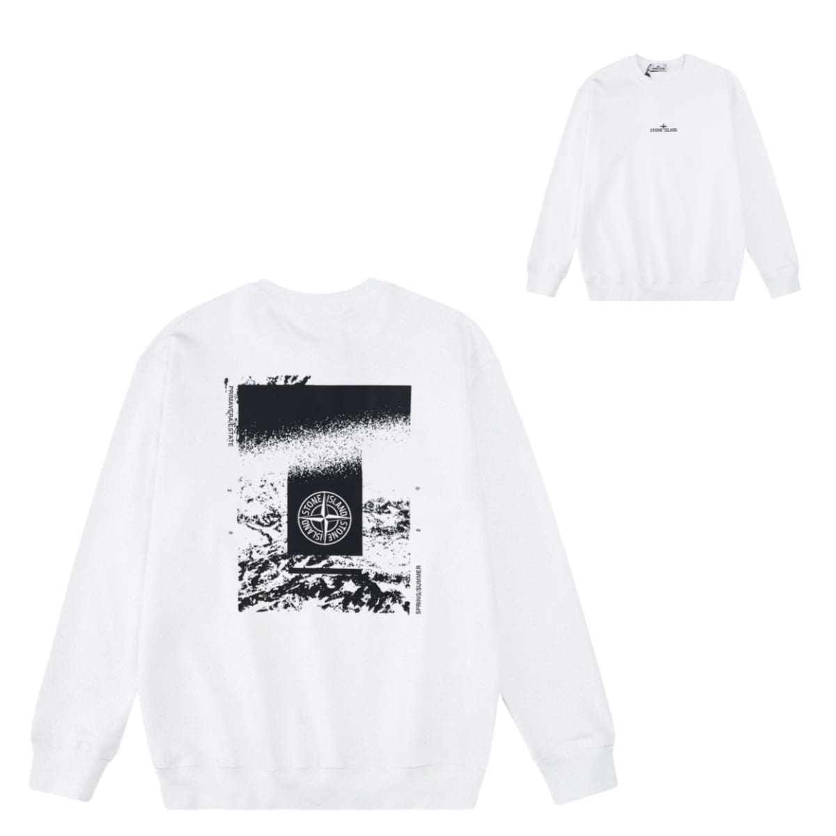 Stone Island Compass Logo Long Sleeve Minimalist Sweater