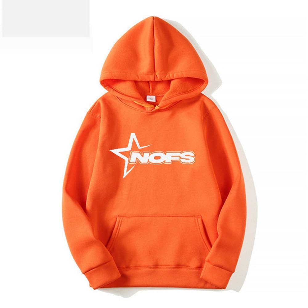 NOFS Letter Nofs Hoodie Gothic Punk Rock Pullover for Men and Women