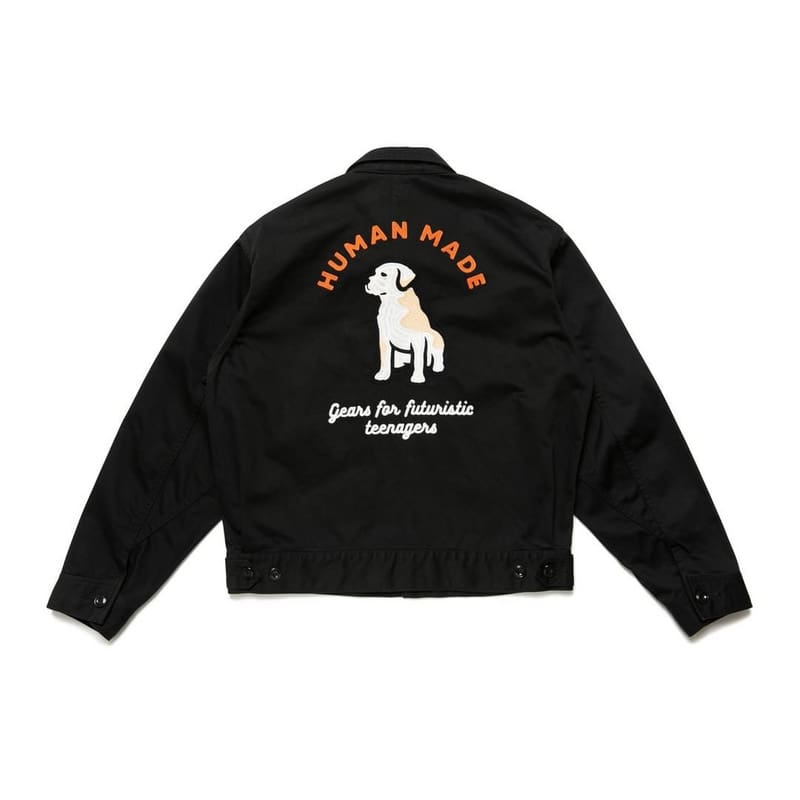 HUMAN made 2023 Spring and Autumn new men & women trendy retro overalls style casual puppy embroidery loose jacket coat