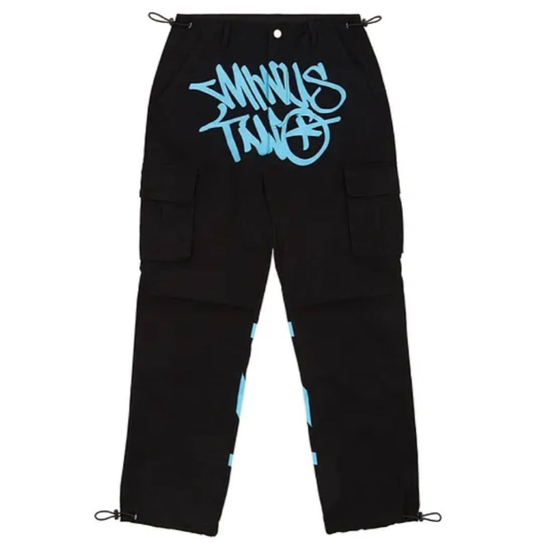 Minus Two Cargo Pants Casual Straight-Leg Loose Fit Hip Hop Star Style E
