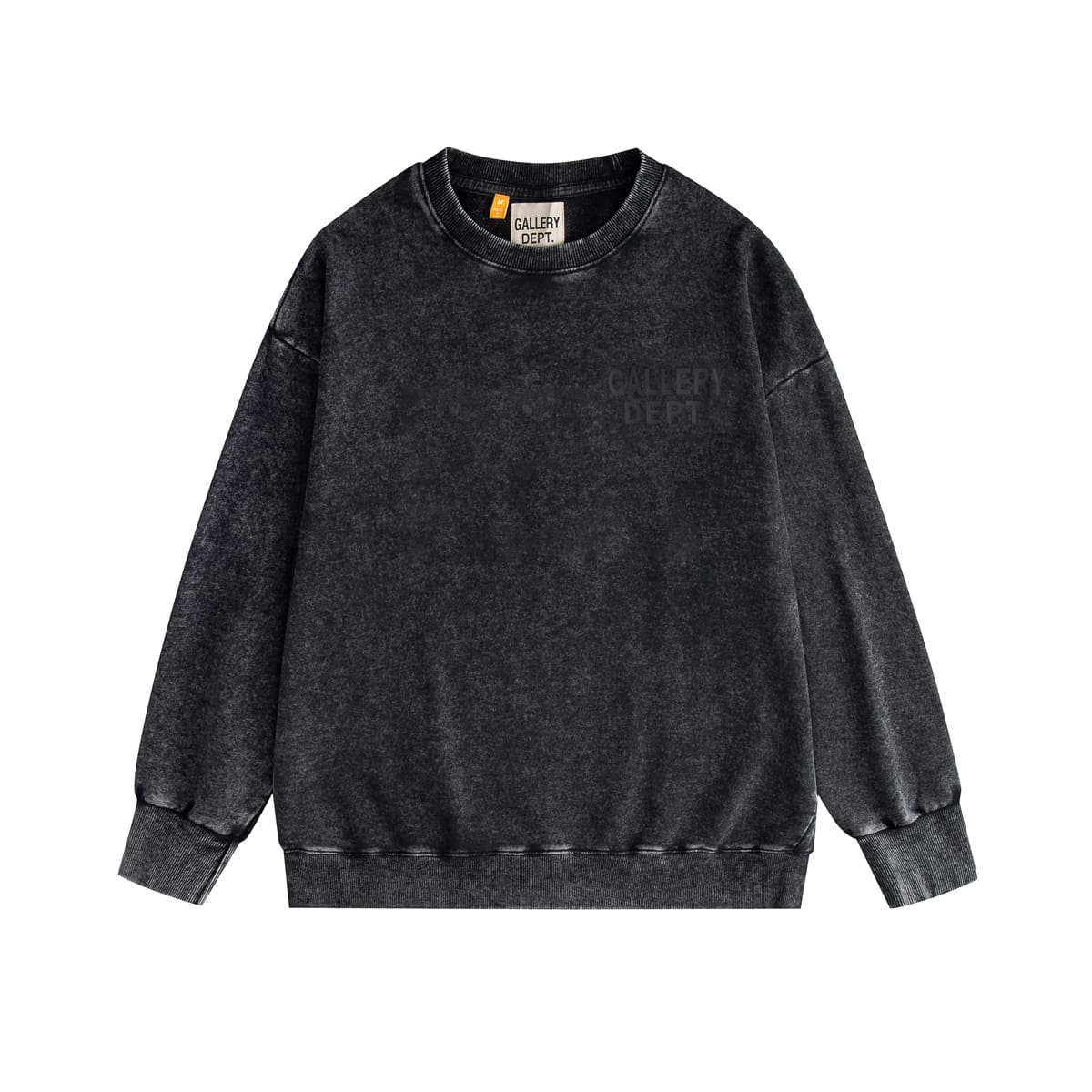 Gallery Dept Letter Logo Washed Terry Round Neck Sweater for Men and Women