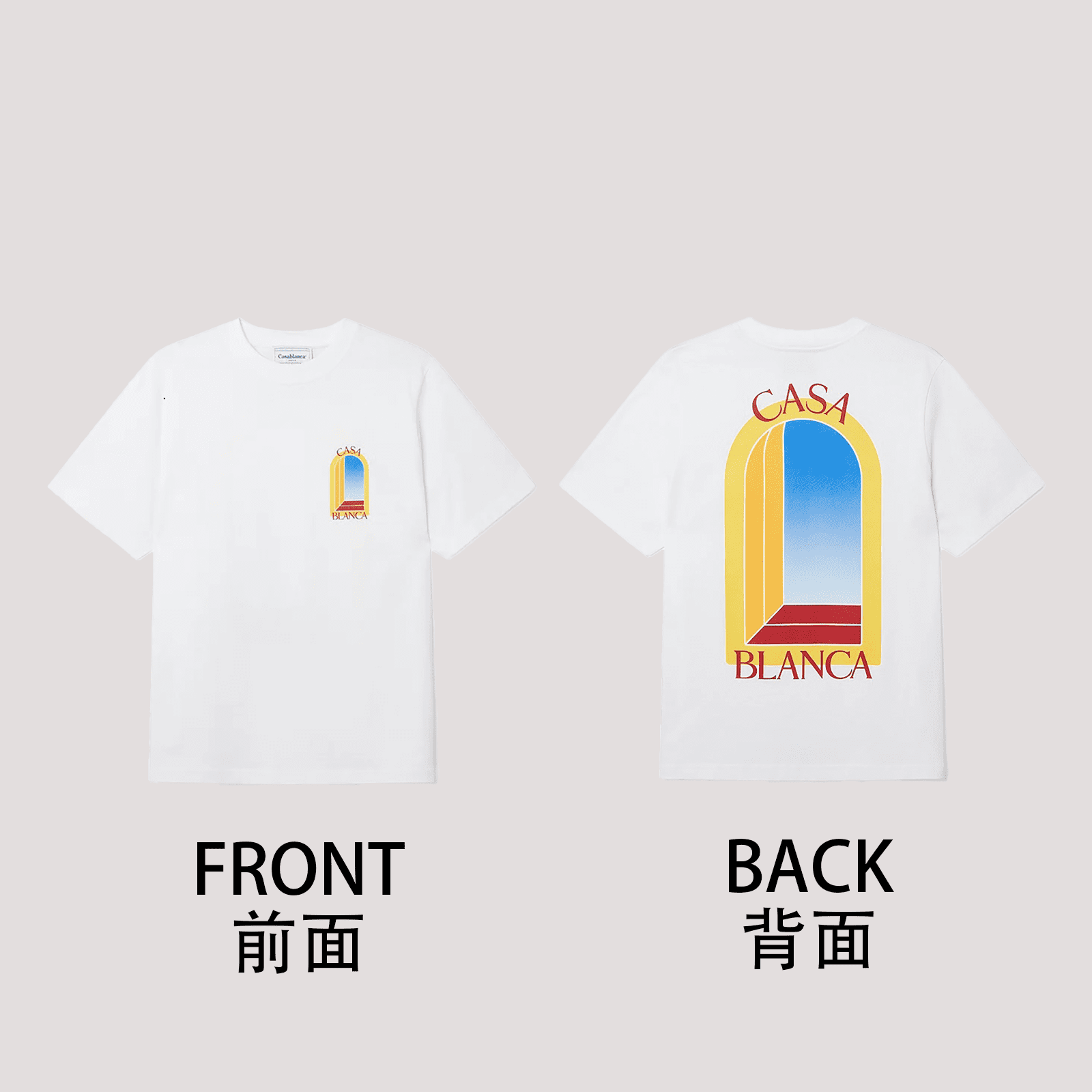 Casablanca Heavy Cotton Loose Half-Sleeve T-Shirt for Men