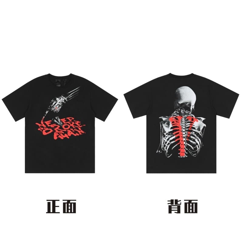 VLONE Large V Short Sleeve High Street T-Shirt Men and Women Summer Style