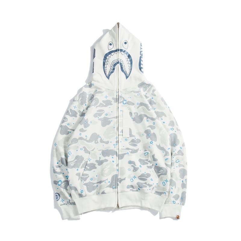 AAPE Ape Head Camouflage Zip Hoodie for Men and Women