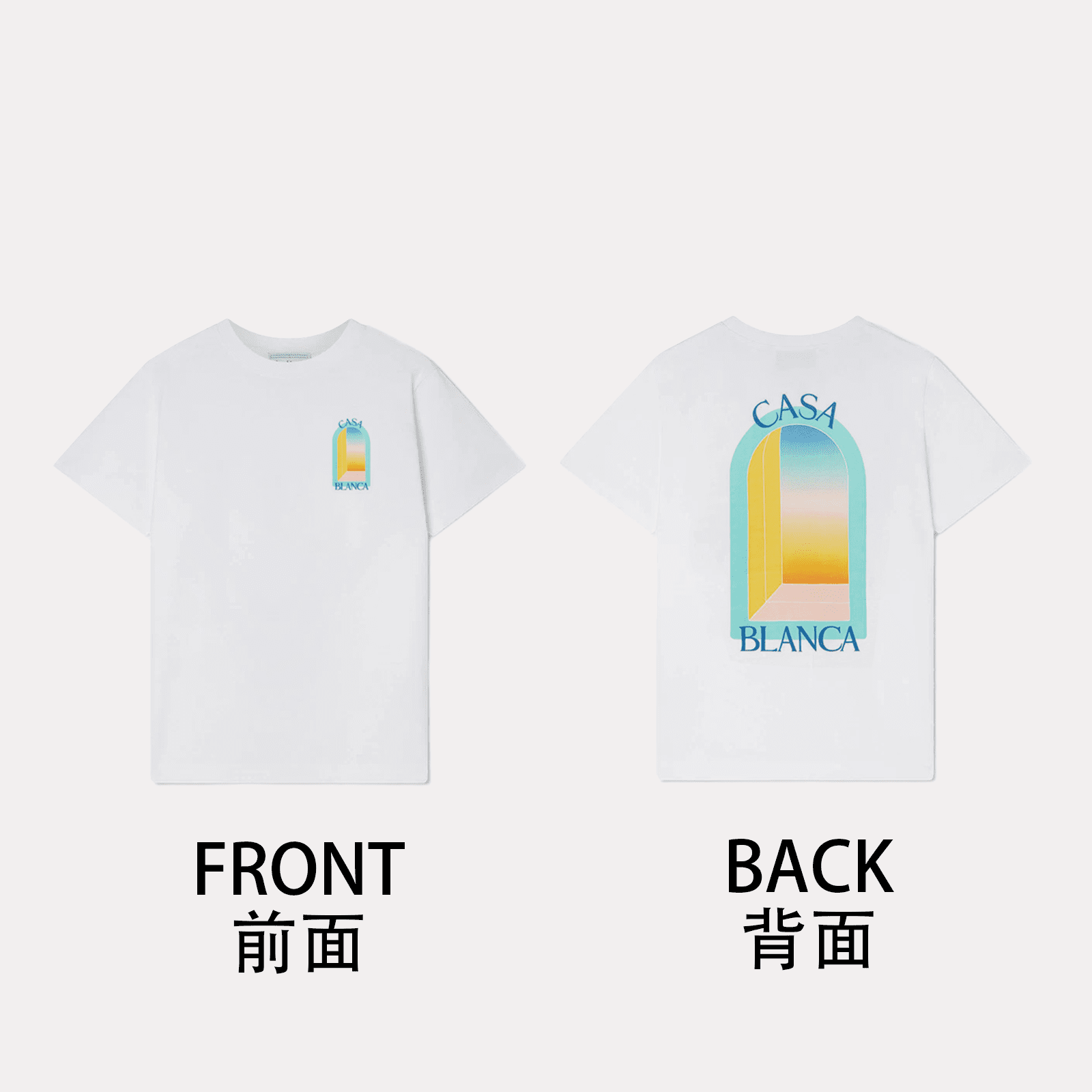 Casablanca Heavy Cotton Loose Half-Sleeve T-Shirt for Men