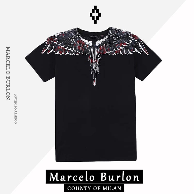Marcelo Burlon MB floral petal wings short sleeve