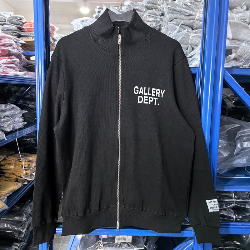 Gallery Dept High Street Letter Printed Loose Zipper Sweatshirt for Men and Women