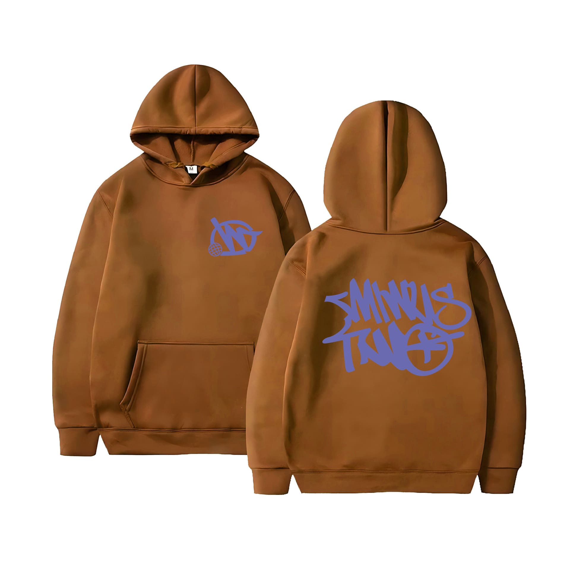 Minus Two Printed Hoodie Casual Loose Sweater for Autumn Winter