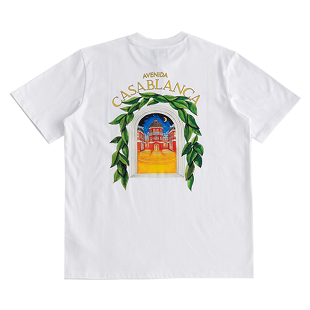 FOG Amiri Casablanca Printed Loose Crew Neck T-Shirt High Street Style