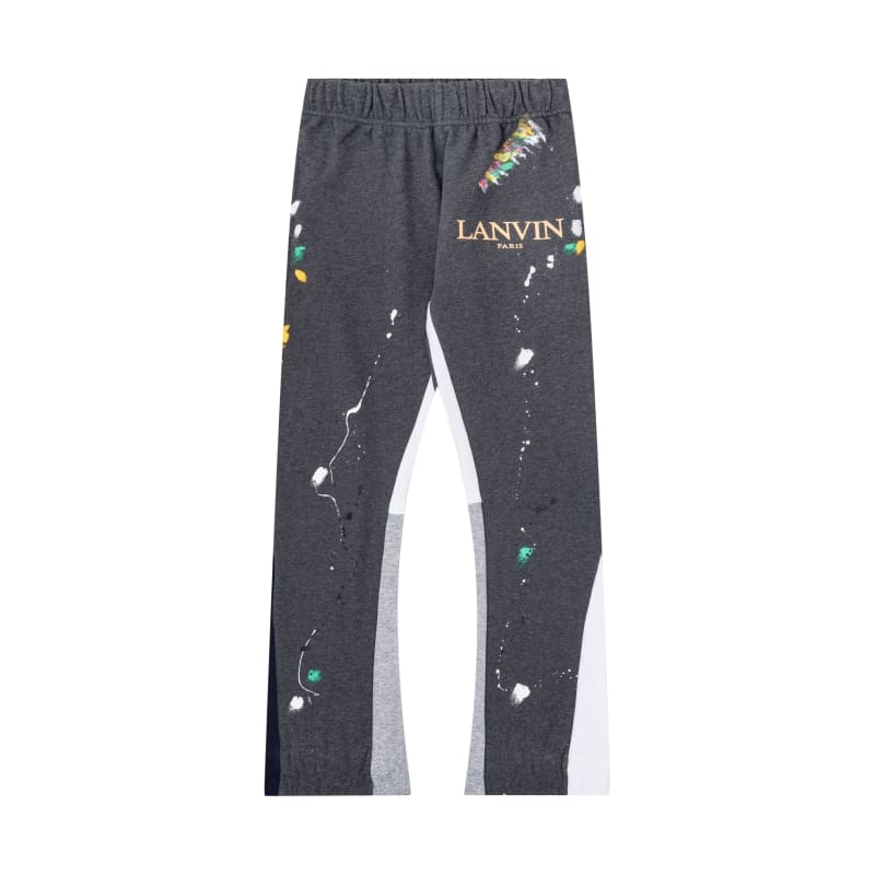 Gallery Dept hand-painted splash-ink contrast color trousers casual loose bootcut trousers Fine Cotton