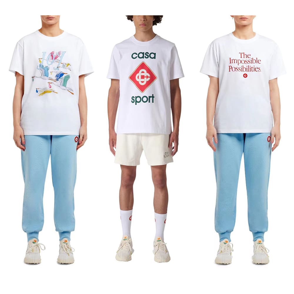 FOG Amiri Casablanca Printed Loose Crew Neck T-Shirt High Street Style