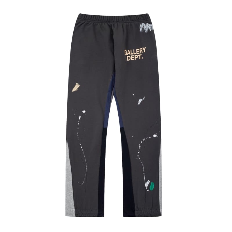 Gallery Dept hand painted splash ink contrast color trousers casual loose bootcut trousers
