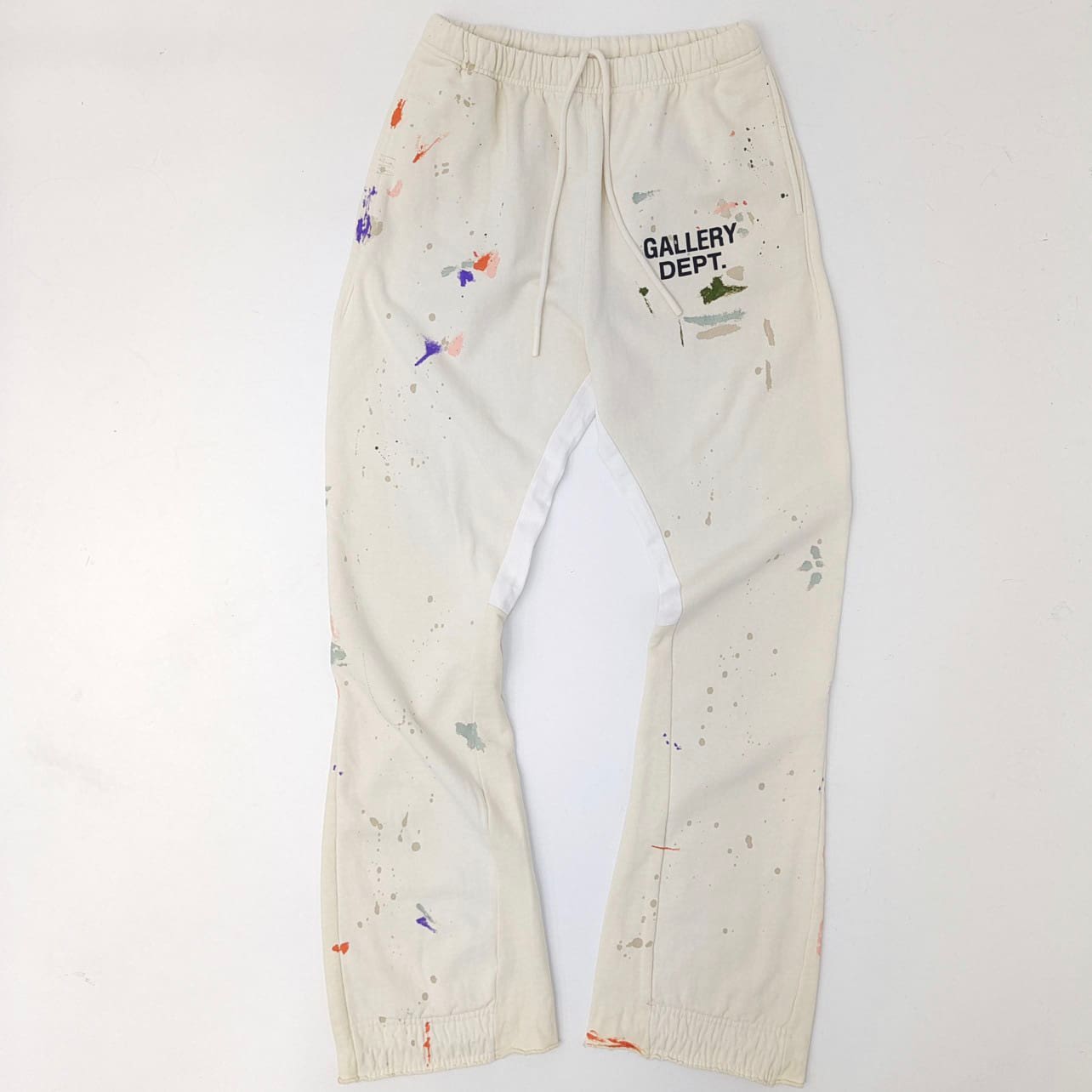 Gallery Dept splash-ink stitching graffiti bootcut trousers high street casual sweatpants trousers