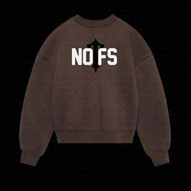 NOFS Printed Sweatshirt American Retro Loose Fit Autumn Winter