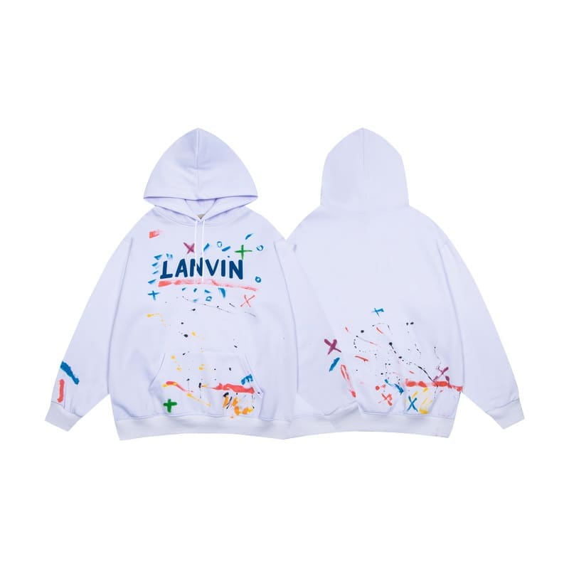 Gallery Dept Graffiti Fleece-Lined Pullover Hoodie for Men and Women