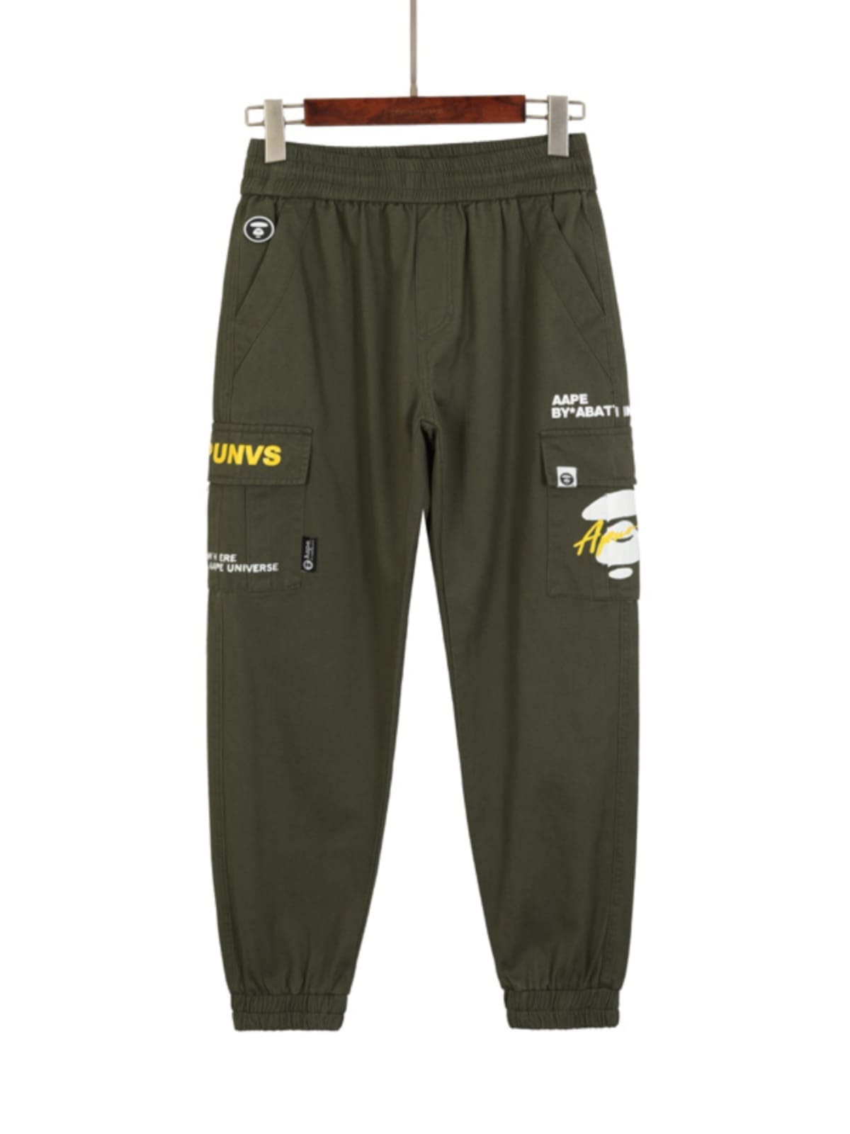 AAPE Camouflage Multi-Pocket Military Workwear Pants for Men and Women