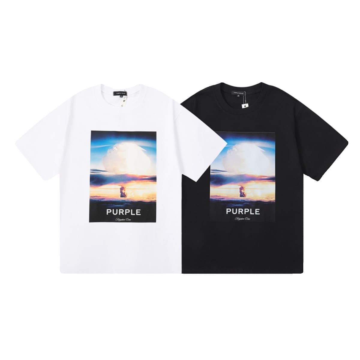 pu*re b*and loose cotton t-shirt round neck short sleeves for men