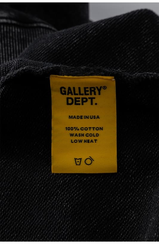 Gallery Dept Letter Logo Washed Terry Round Neck Sweater for Men and Women