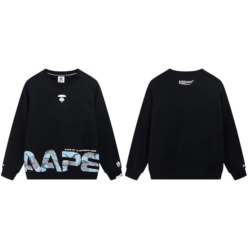 AAPE Camouflage Terry Hoodie for Men and Women