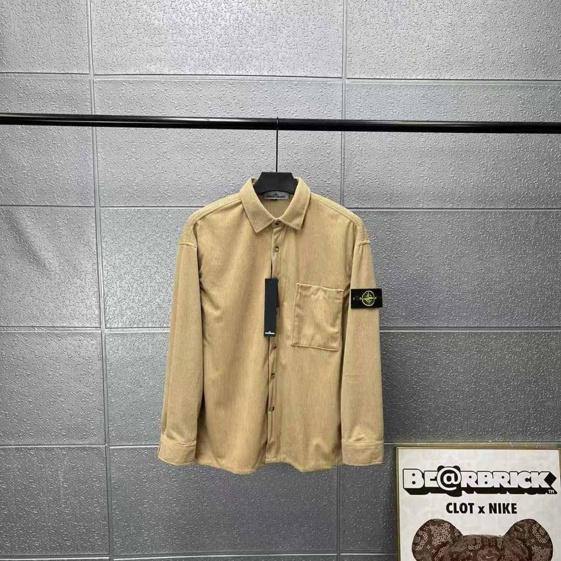 Stone Island Outdoor Corduroy Shirt 24 Autumn American Retro Style