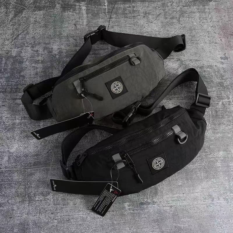 Stone Island Nylon Waterproof Chest Bag For Men And Women