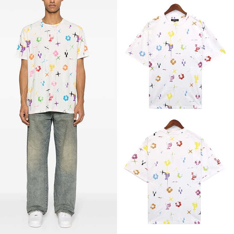 pu*re b*and logo splash paint print t-shirt american high street style