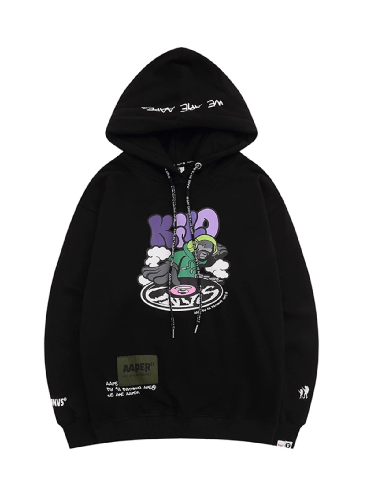 AAPE Cotton Terry Zip Cardigan Hoodie for Men and Women