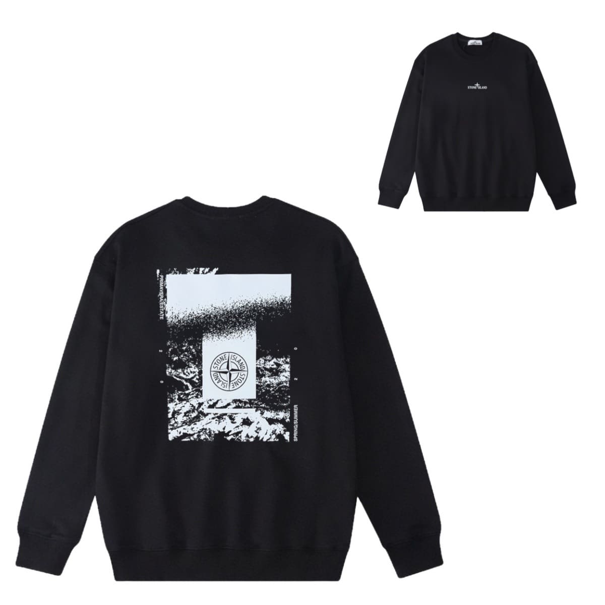 Stone Island Compass Logo Long Sleeve Minimalist Sweater