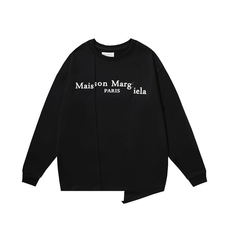 ma*s*n Ma*i*la mm6 terry stitching sweatshirt unisex style