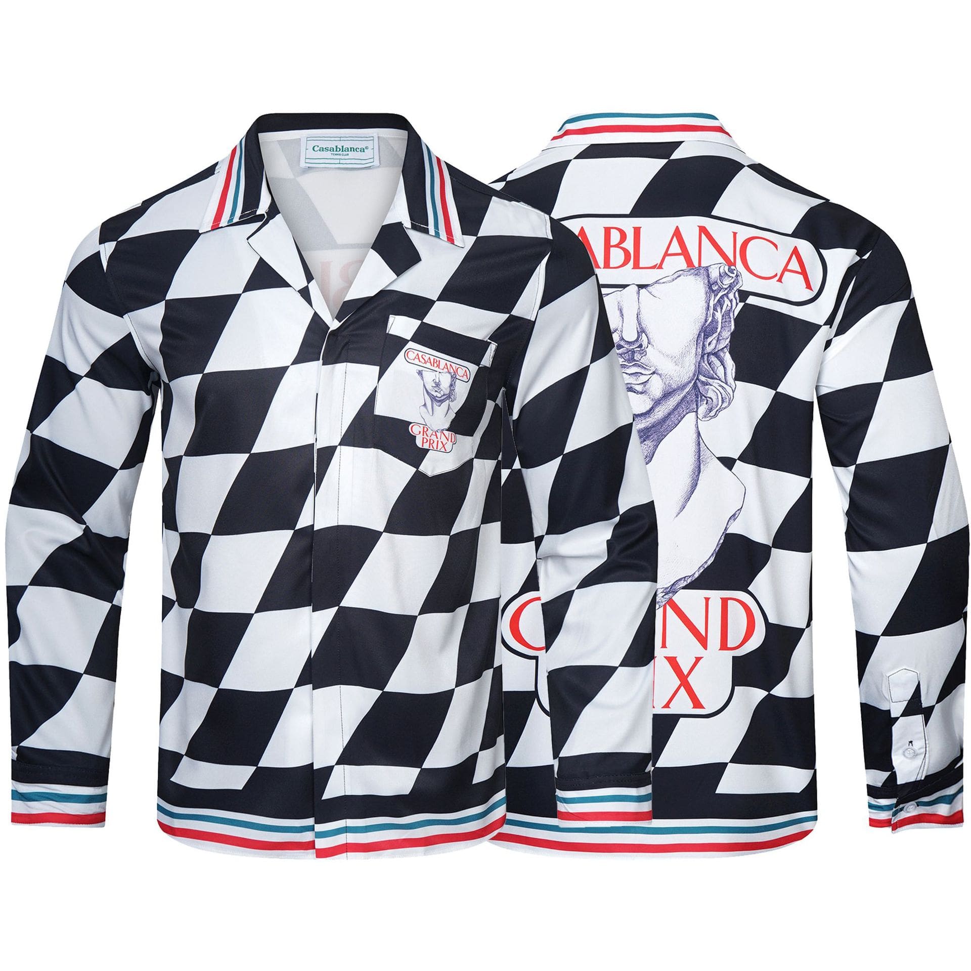 Casablanca Digital Spray Print Long Sleeve Fashion Shirt for Men