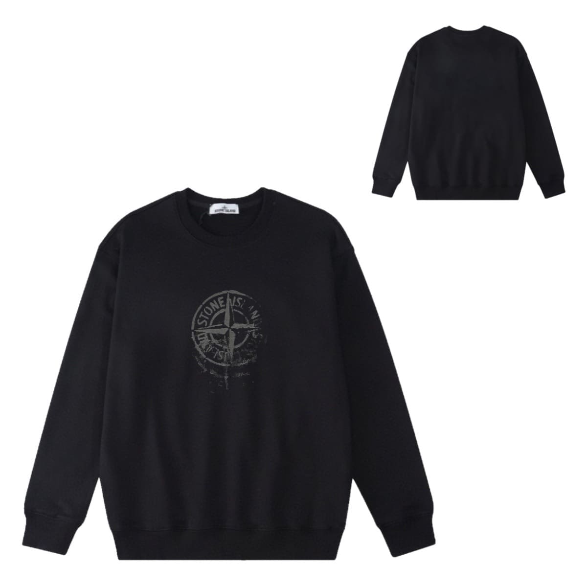 Stone Island Compass Logo Long Sleeve Minimalist Sweater