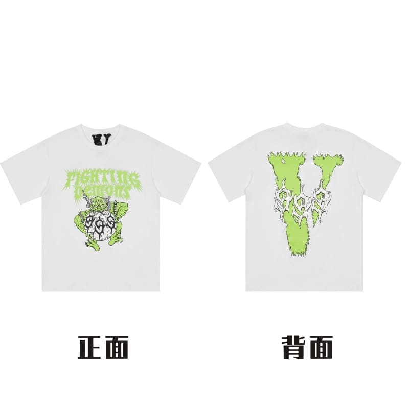 VLONE Large V Short Sleeve T-Shirt High Street Spring Summer Casual Wear