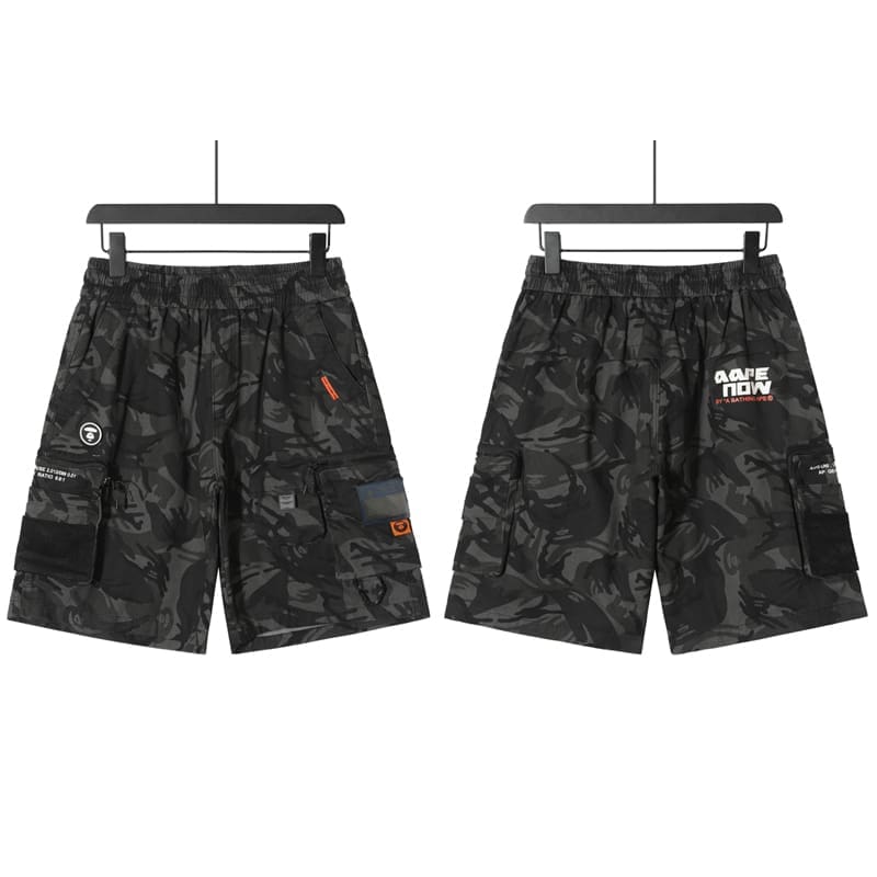 AAPE Camouflage Cargo Shorts for Men and Women