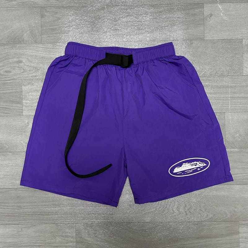 Corteiz Logo Embroidered Quick-Drying Beach Shorts for Men