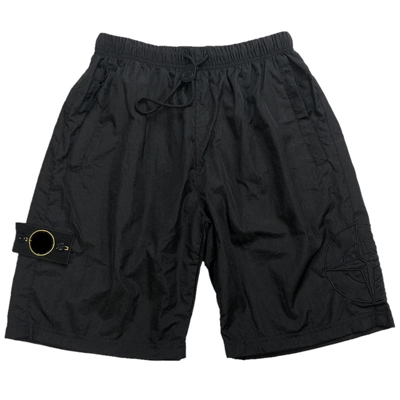 Stone Island Double-Layer Quick-Drying Nylon Compass Embroidery Sports Shorts