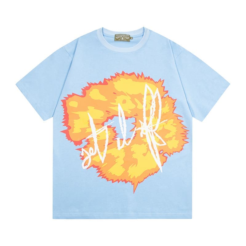 Denim Tears Hip Hop Pure Cotton Short Sleeve T-Shirt for Men and Women