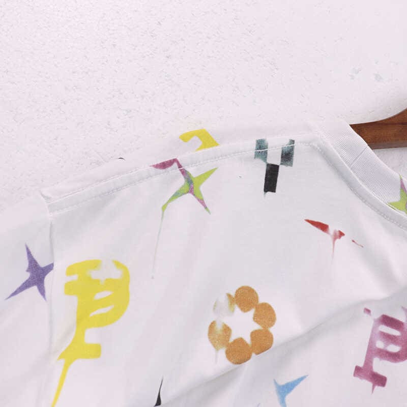 pu*re b*and logo splash paint print t-shirt american high street style